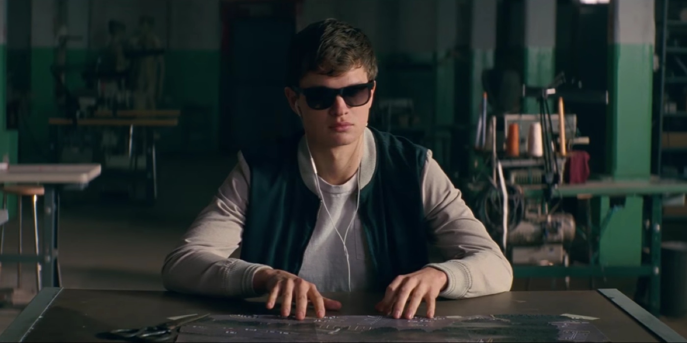 Ansel Elgort doing his best Ray Charles impression in BABY DRIVER.