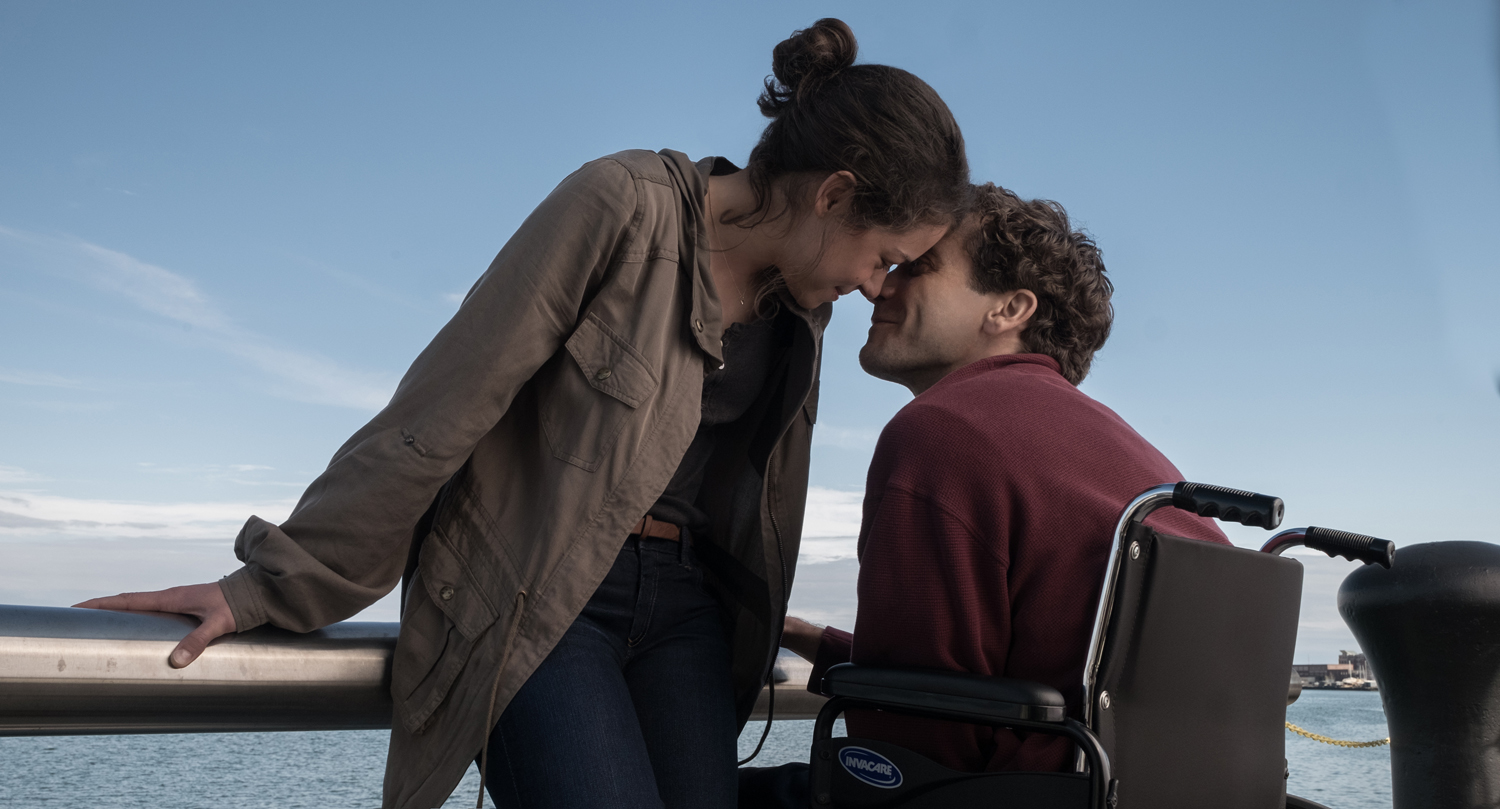 Tatiana Maslany and Jake Gyllenhaal making a cute couple in STRONGER.