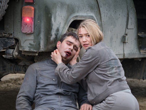 Oksana Akinshina and Pyotr Fyodorov in the film Sputnik